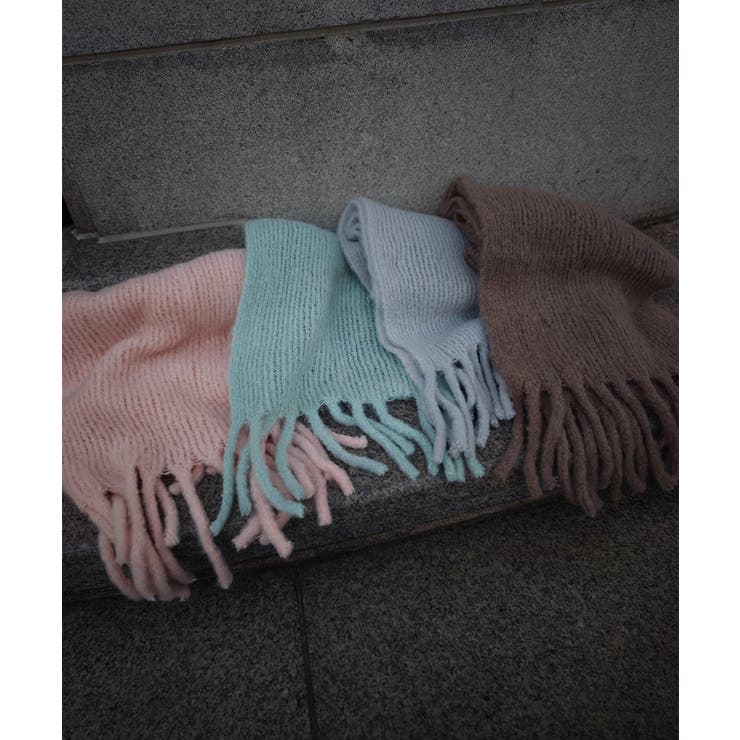 フリンジニットスカーフesutoreja マフラー スタイルアップ | BUYSENSE | 詳細画像2 