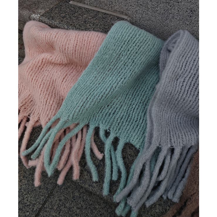 フリンジニットスカーフesutoreja マフラー スタイルアップ | BUYSENSE | 詳細画像3 