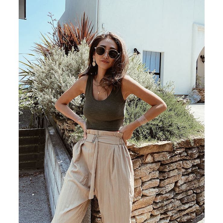 ハイウエストベルトデザインパンツ esutoreja ボトム | BUYSENSE | 詳細画像12 