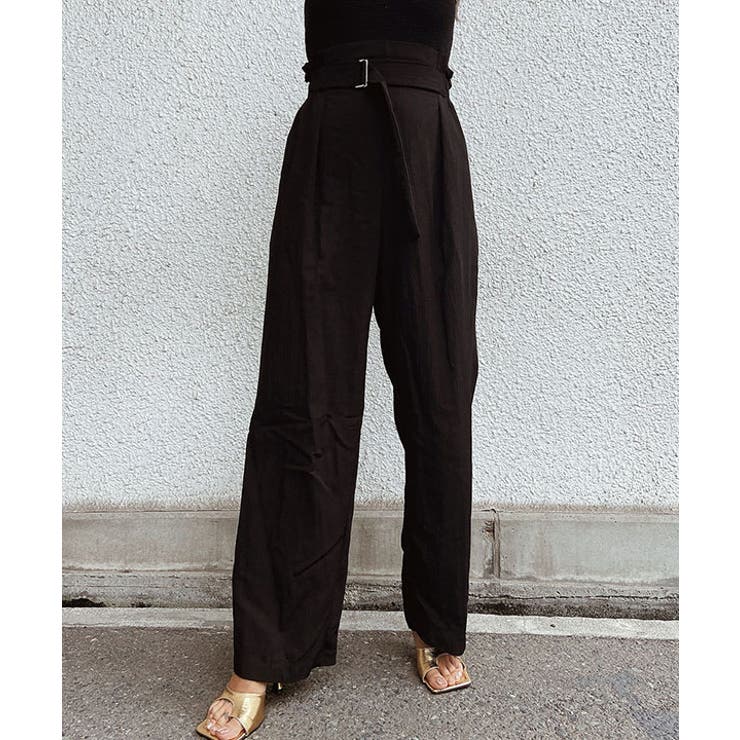 ハイウエストベルトデザインパンツ esutoreja ボトム | BUYSENSE | 詳細画像3 