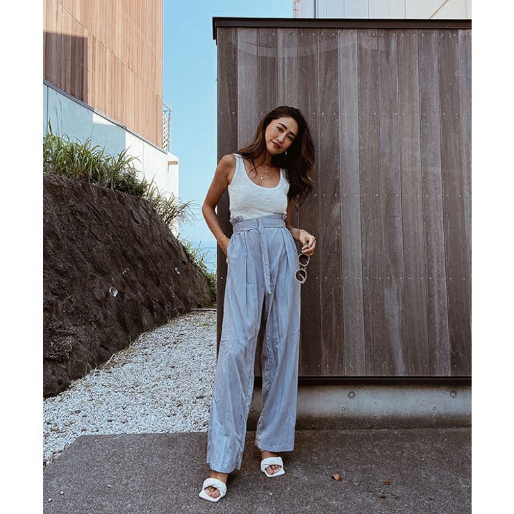 ハイウエストベルトデザインパンツ esutoreja ボトム | BUYSENSE | 詳細画像5 