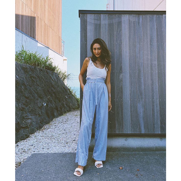 ハイウエストベルトデザインパンツ esutoreja ボトム | BUYSENSE | 詳細画像6 