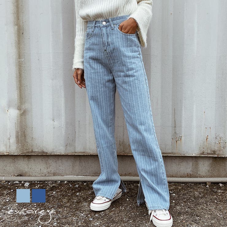 ストライプデザインデニム Esutoreja 品番 Byst Buysense バイセンス のレディースファッション通販 Shoplist ショップリスト