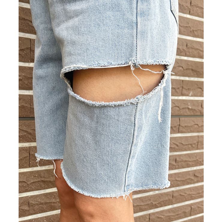 ダメージデニムハーフパンツ esutoreja ボトム | BUYSENSE | 詳細画像8 