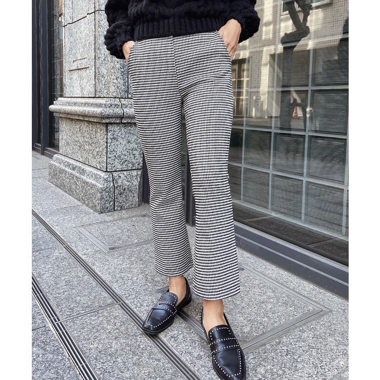 ブラック | シェパードチェックスラックス esutoreja ボトム | BUYSENSE