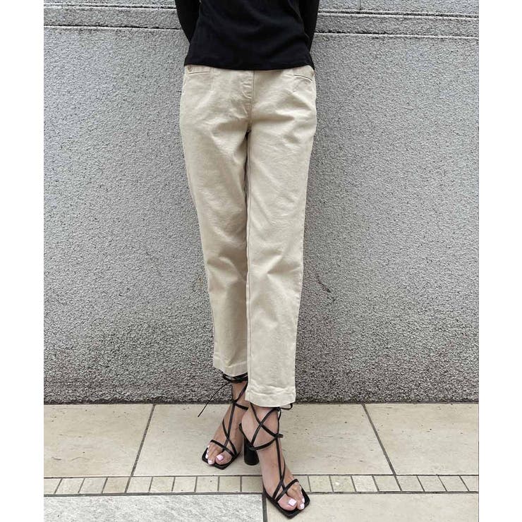ベージュ | デザインポケットテーパードパンツ esutoreja ボトム | BUYSENSE