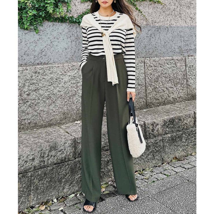 センタープレスワイドパンツ esutoreja ボトム | BUYSENSE | 詳細画像2 