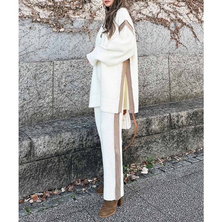 ラインニットパンツ esutoreja ボトム | BUYSENSE | 詳細画像4 