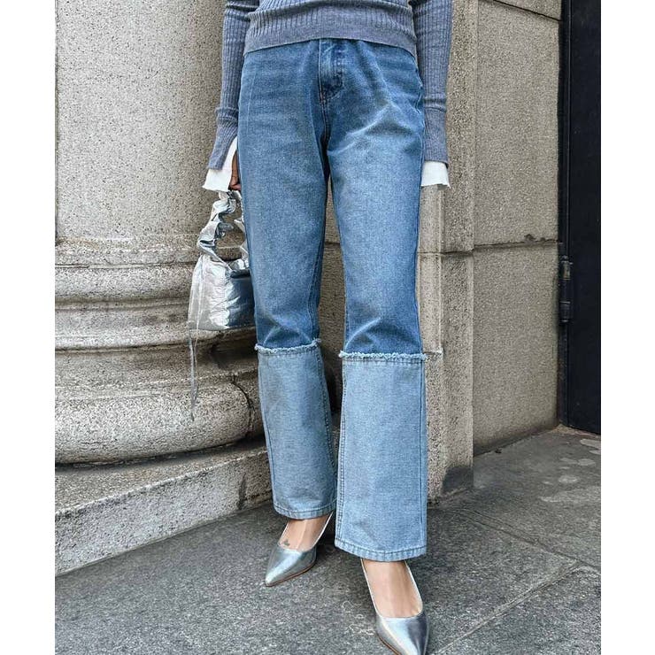 ブルー | ターンバック デザイン パンツ | BUYSENSE