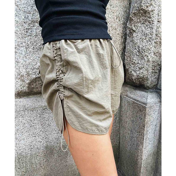 カーキ | ドローストリングショートパンツesutoreja ボトム レディース トレンド | BUYSENSE