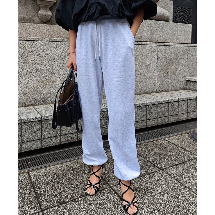 オートミール | ハイウエストスウェットパンツesutoreja ボトム スタイルアップ | BUYSENSE