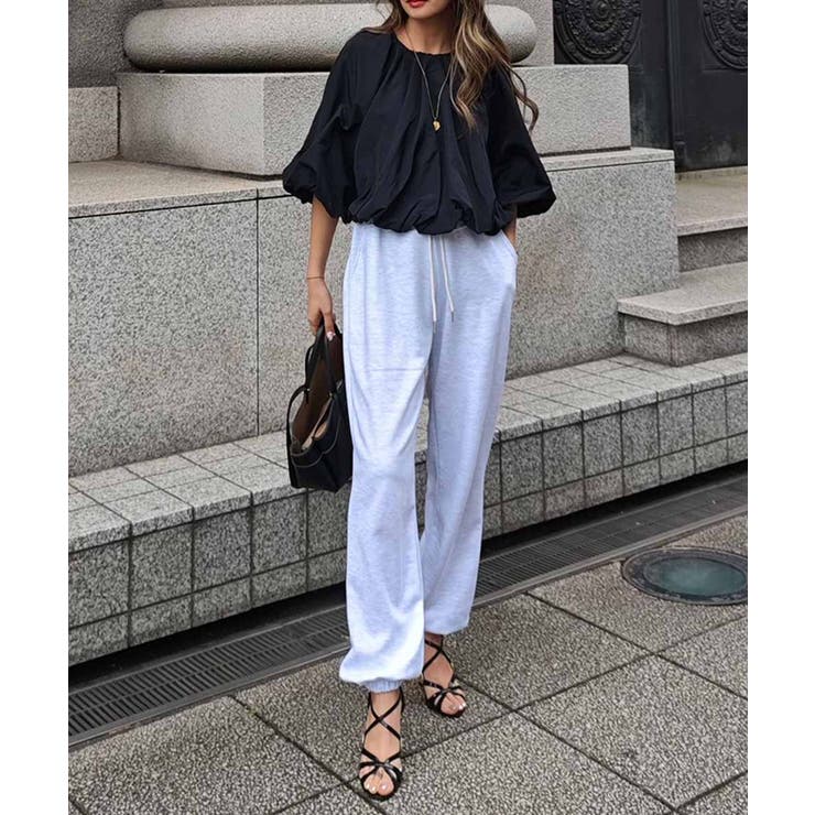 ハイウエストスウェットパンツesutoreja ボトム スタイルアップ | BUYSENSE | 詳細画像5 