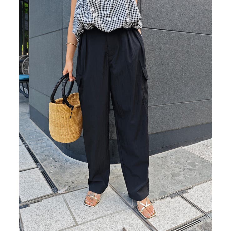 ブラック | ルーズカーゴパンツesutoreja ボトム スタイルアップ | BUYSENSE