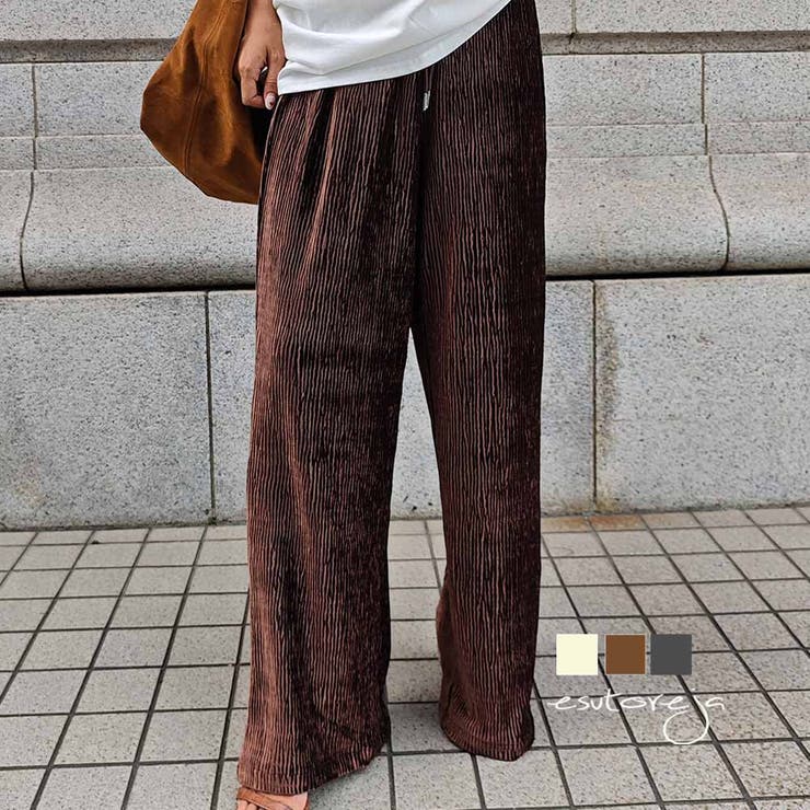 ベロアイージーパンツesutoreja パンツ スタイルアップ | BUYSENSE | 詳細画像1 