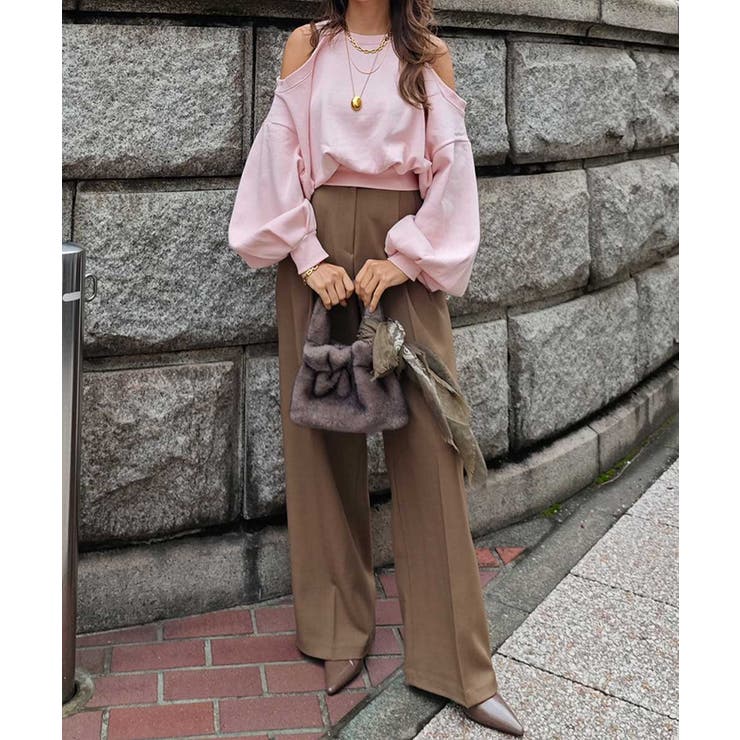 パイピング2タックワイドパンツesutoreja ボトム スタイルアップ | BUYSENSE | 詳細画像9 