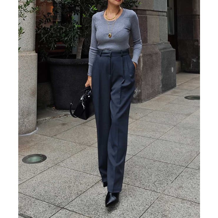 パイピング2タックワイドパンツesutoreja ボトム スタイルアップ | BUYSENSE | 詳細画像3 