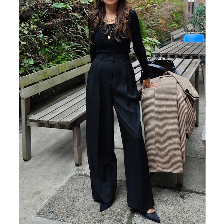 パイピング2タックワイドパンツesutoreja ボトム スタイルアップ | BUYSENSE | 詳細画像6 