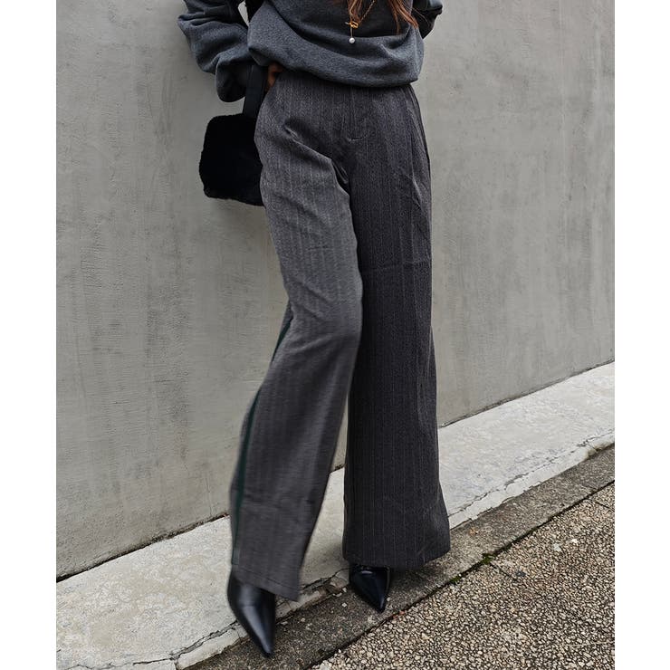 サイドラインストライプワイドパンツesutoreja ボトム スタイルアップ | BUYSENSE | 詳細画像9 