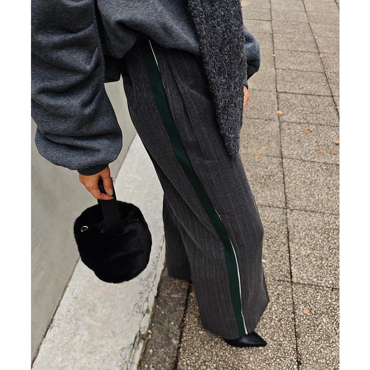 サイドラインストライプワイドパンツesutoreja ボトム スタイルアップ | BUYSENSE | 詳細画像11 