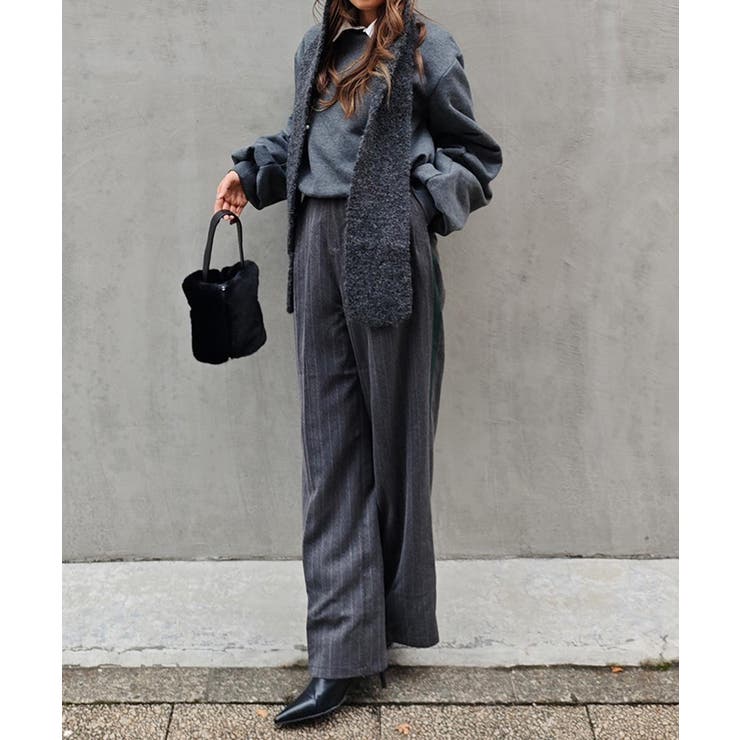 サイドラインストライプワイドパンツesutoreja ボトム スタイルアップ | BUYSENSE | 詳細画像7 