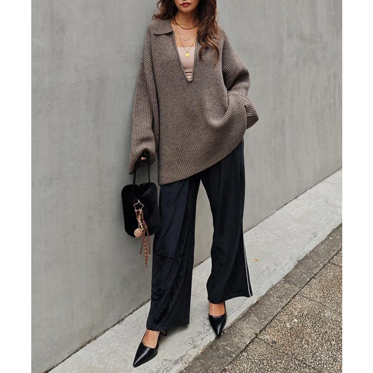 サイドラインベロアイージーパンツesutoreja ボトム スタイルアップ | BUYSENSE | 詳細画像4 