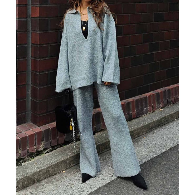 ミックスニットフレアパンツesutoreja ボトム スタイルアップ | BUYSENSE | 詳細画像7 