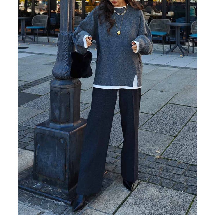 ウールライクセンタープレスパンツesutoreja ボトム スタイルアップ | BUYSENSE | 詳細画像2 