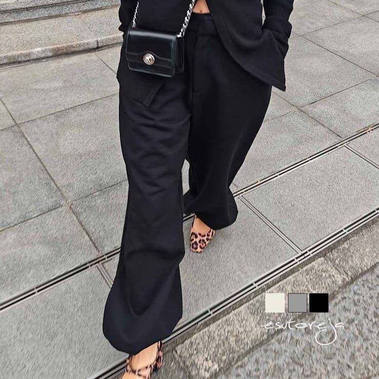 2wayヘムワイドスリットパンツesutoreja ボトム スタイルアップ | BUYSENSE | 詳細画像1 