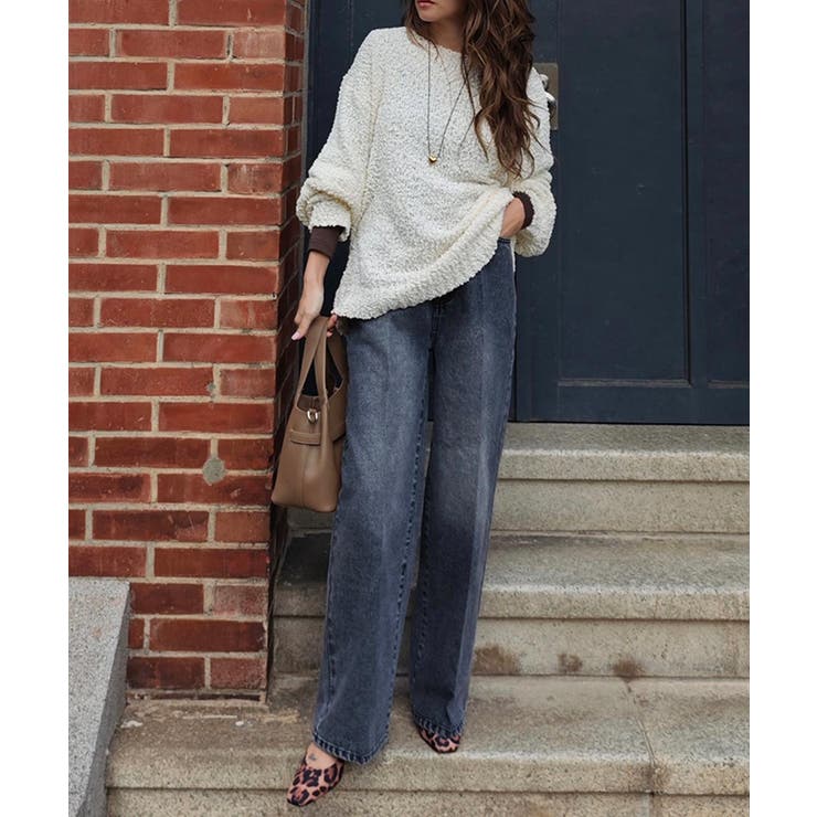 センタープレスワイドデニムesutoreja ボトム スタイルアップ | BUYSENSE | 詳細画像8 