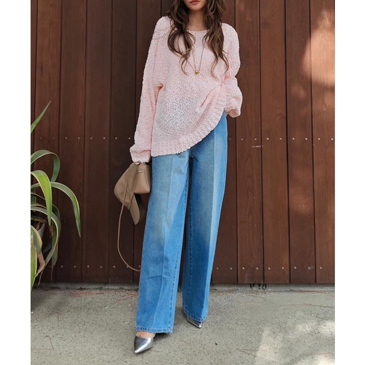 センタープレスワイドデニムesutoreja ボトム スタイルアップ | BUYSENSE | 詳細画像6 