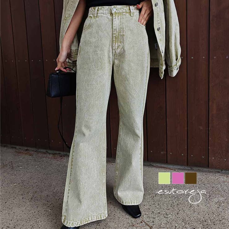 ケミカルウォッシュカラーデニムパンツesutoreja ボトム スタイルアップ | BUYSENSE | 詳細画像1 