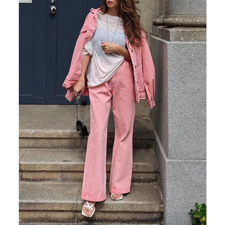 ケミカルウォッシュカラーデニムパンツesutoreja ボトム スタイルアップ | BUYSENSE | 詳細画像9 