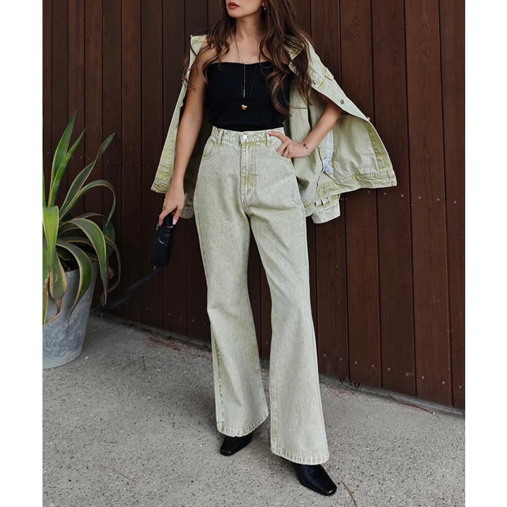 ケミカルウォッシュカラーデニムパンツesutoreja ボトム スタイルアップ | BUYSENSE | 詳細画像3 