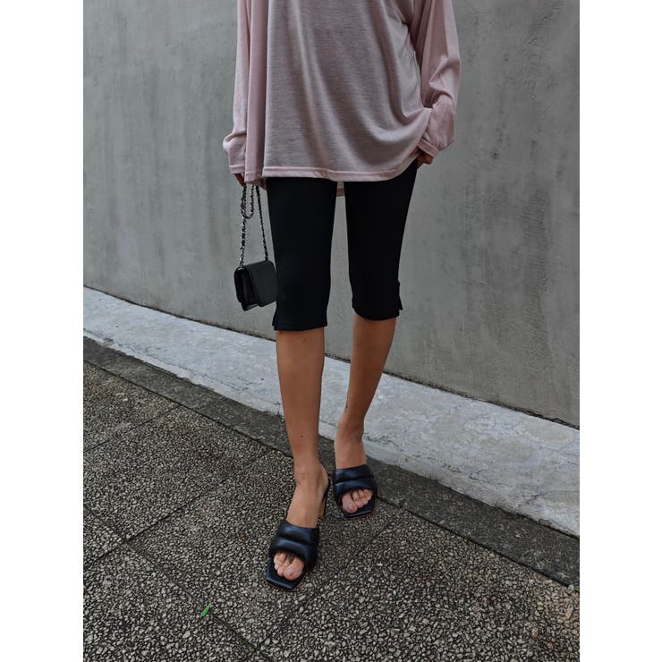 ブラック | ストレッチカプリパンツesutoreja ボトム スタイルアップ | BUYSENSE