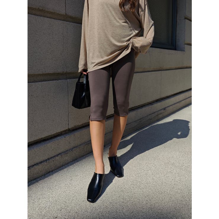 モカ | ストレッチカプリパンツesutoreja ボトム スタイルアップ | BUYSENSE