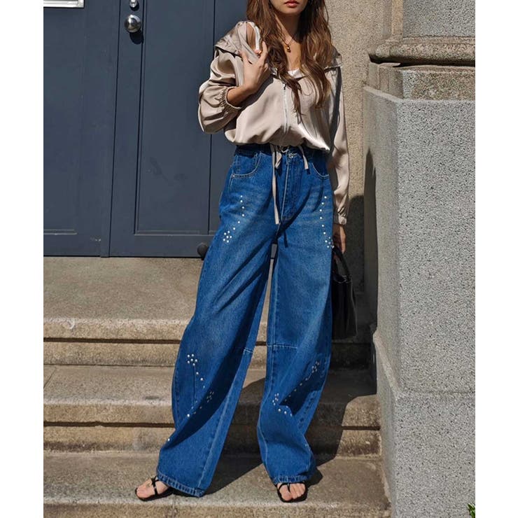 スタッズカーブデニムパンツesutoreja ボトム スタイルアップ | BUYSENSE | 詳細画像11 