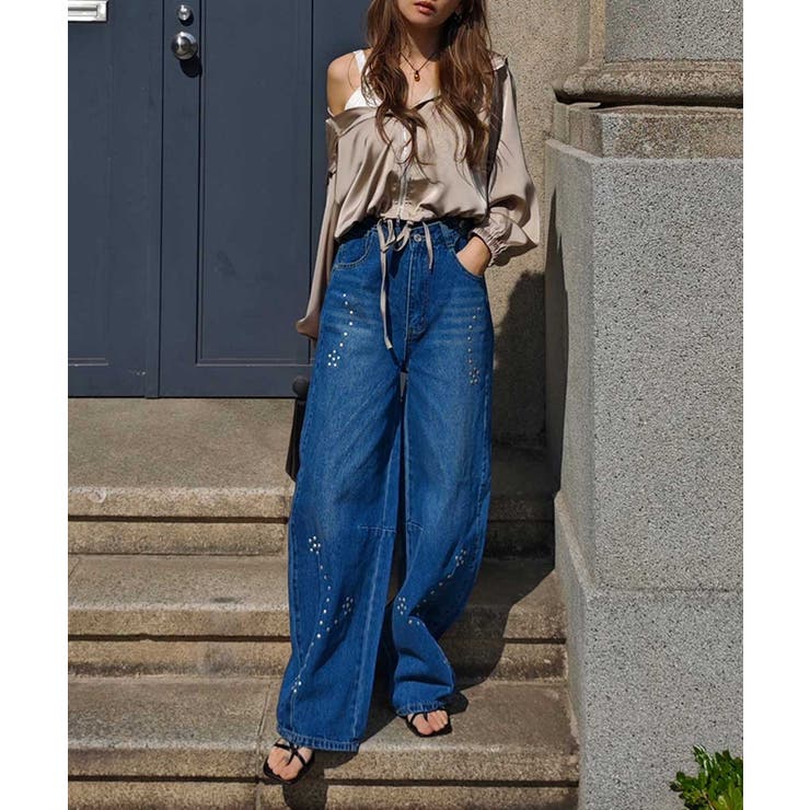 スタッズカーブデニムパンツesutoreja ボトム スタイルアップ | BUYSENSE | 詳細画像12 