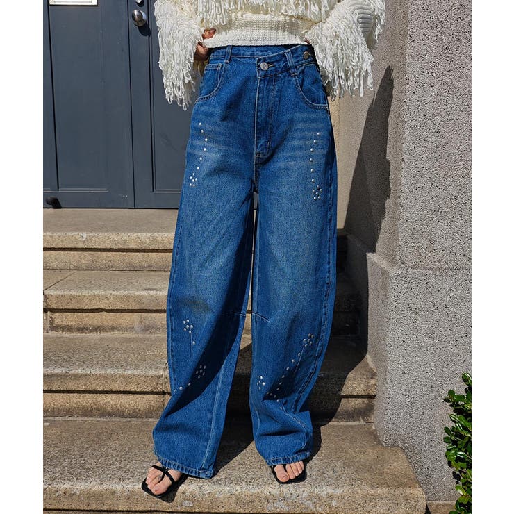 スタッズカーブデニムパンツesutoreja ボトム スタイルアップ | BUYSENSE | 詳細画像14 