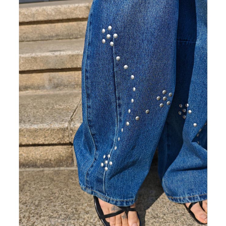 スタッズカーブデニムパンツesutoreja ボトム スタイルアップ | BUYSENSE | 詳細画像17 