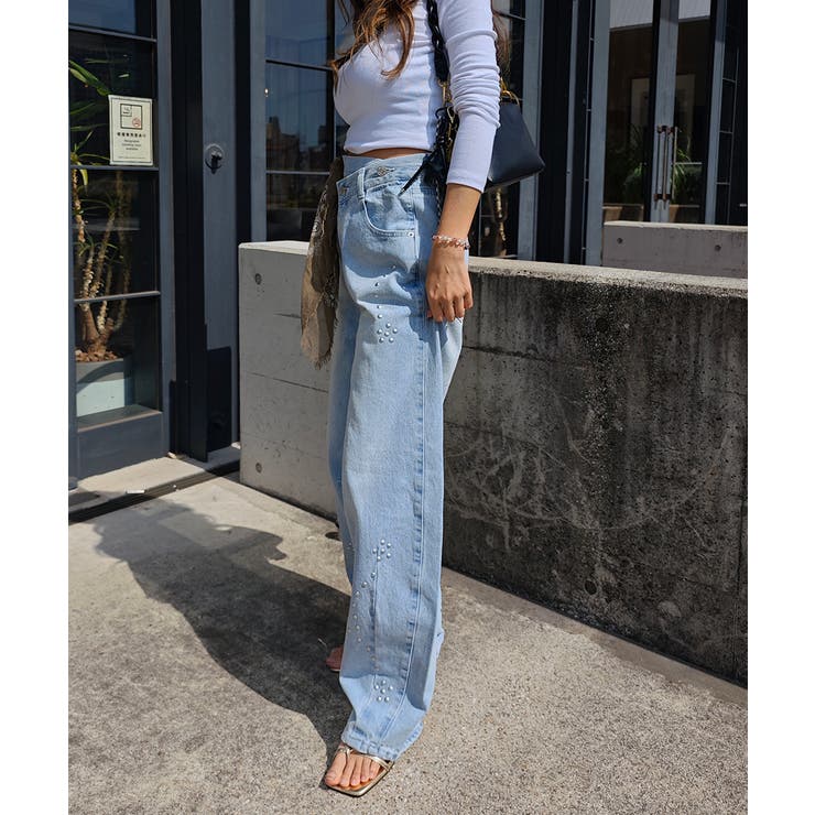 スタッズカーブデニムパンツesutoreja ボトム スタイルアップ | BUYSENSE | 詳細画像4 