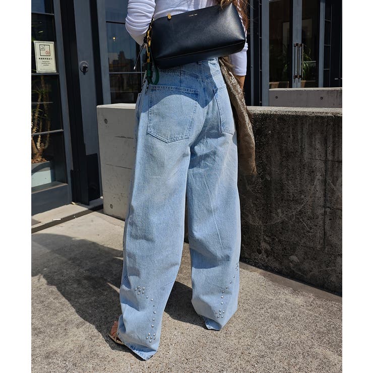 スタッズカーブデニムパンツesutoreja ボトム スタイルアップ | BUYSENSE | 詳細画像6 