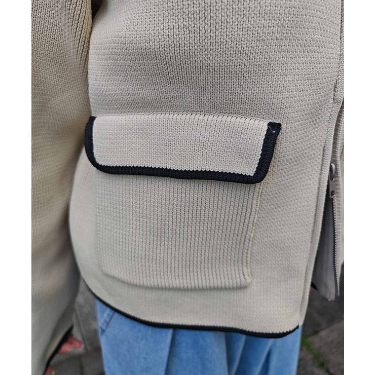 ダブルジップニットブルゾンesutoreja カーディガン スタイルアップ | BUYSENSE | 詳細画像13 