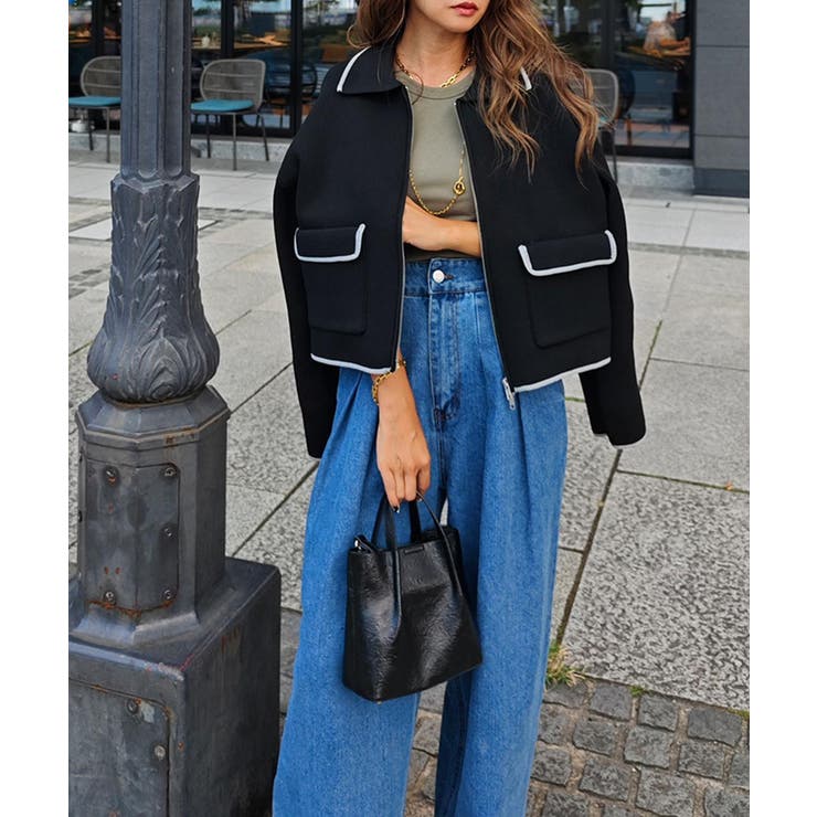 ダブルジップニットブルゾンesutoreja カーディガン スタイルアップ | BUYSENSE | 詳細画像6 