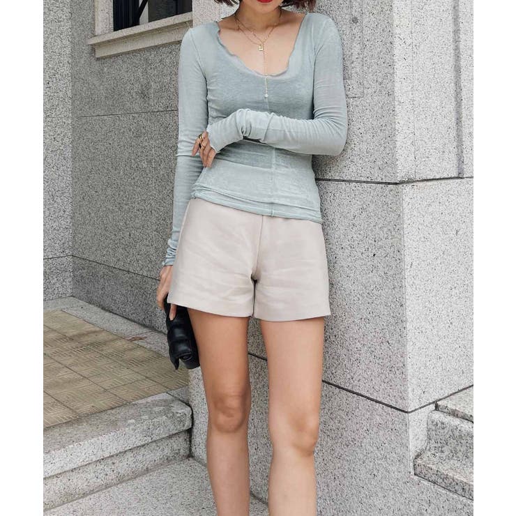 ブルー | シースルーデザインフリルトップス esutoreja カットソー | BUYSENSE