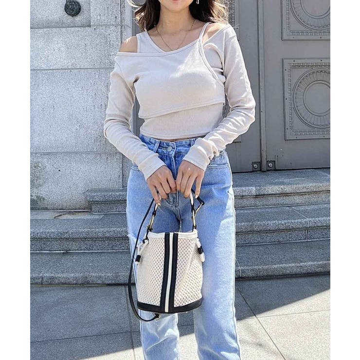 レイヤードショートトップス esutoreja カットソー | BUYSENSE | 詳細画像2 