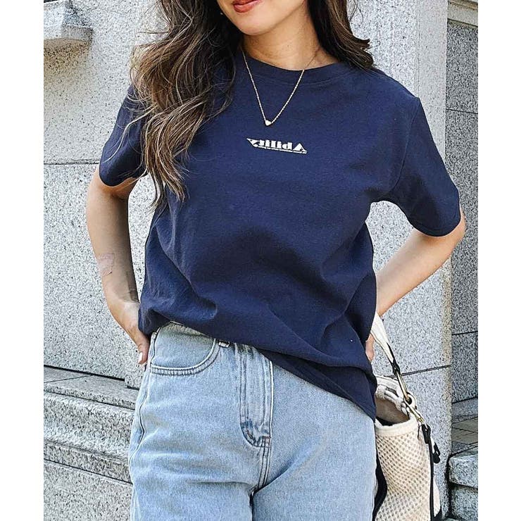 ネイビー | ロゴTシャツ esutoreja カットソー | BUYSENSE