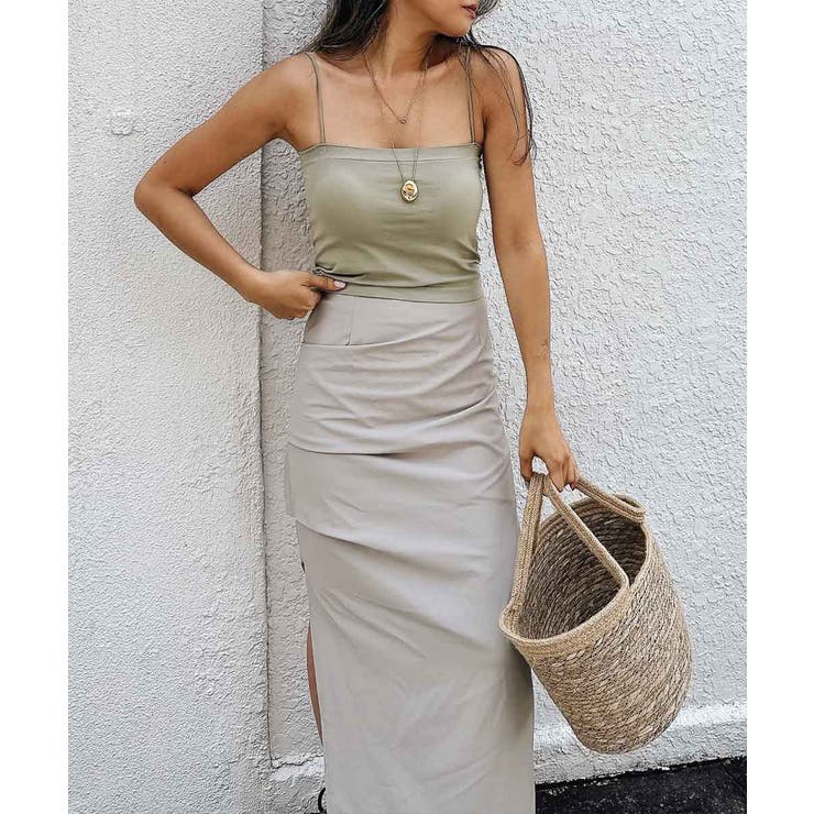 カーキ | シンプルカップキャミ esutoreja カットソー | BUYSENSE
