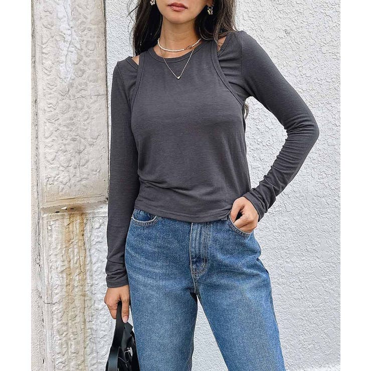スミクロ | ロングスリーブレイヤードトップス esutoreja カットソー | BUYSENSE