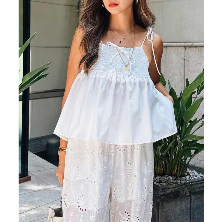 リボンギャザーキャミソールesutoreja カットソー レディース トレンド | BUYSENSE | 詳細画像2 