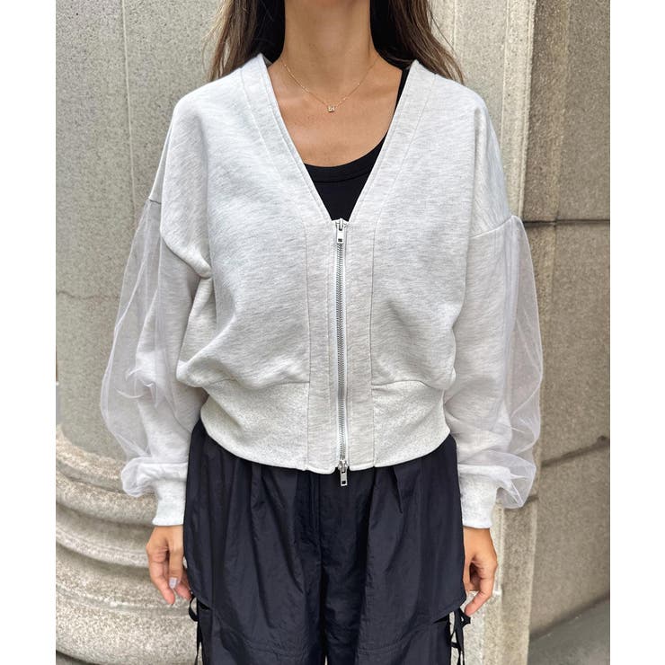 チュールジップアップスウェットesutoreja カットソー レディース | BUYSENSE | 詳細画像9 